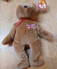 VINTAGE Ty Beanie Baby - Britannia The Bear uk Exclusive  8.5 Inch - Mwmt's