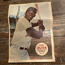 Topps Tony Oliva Minnesota Twins Card #18 Baseball MLB 1964 Rookie. rookie card picture
