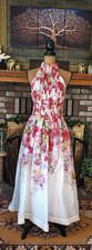 Zimmermann Wonderland Floral Linen Silk Organza Maxi Dress Size 1 Small