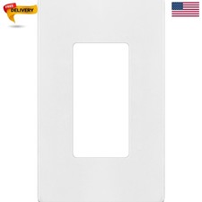 Screwless Decorator Wall Plates Child Safe Outlet Covers, Size 1-Gang 4.68" H...