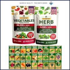 32000+ Heirloom Seeds for Vegetables and Herbs with Comprehensive Planting
