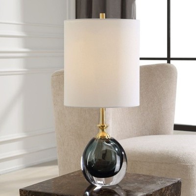 ENIGMA MODERN ART GLASS 20'' TABLE LAMP UTTERMOST 30291