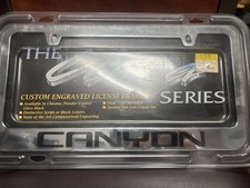 Gmc Canyon License Plate Frame Stainless Steel Silver- Elite Automotive