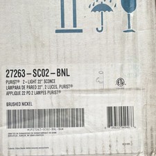 Kohler Purist 2-Light 22in Wall Sconce Brushed Nickel ETL 27263-SC02-BNL