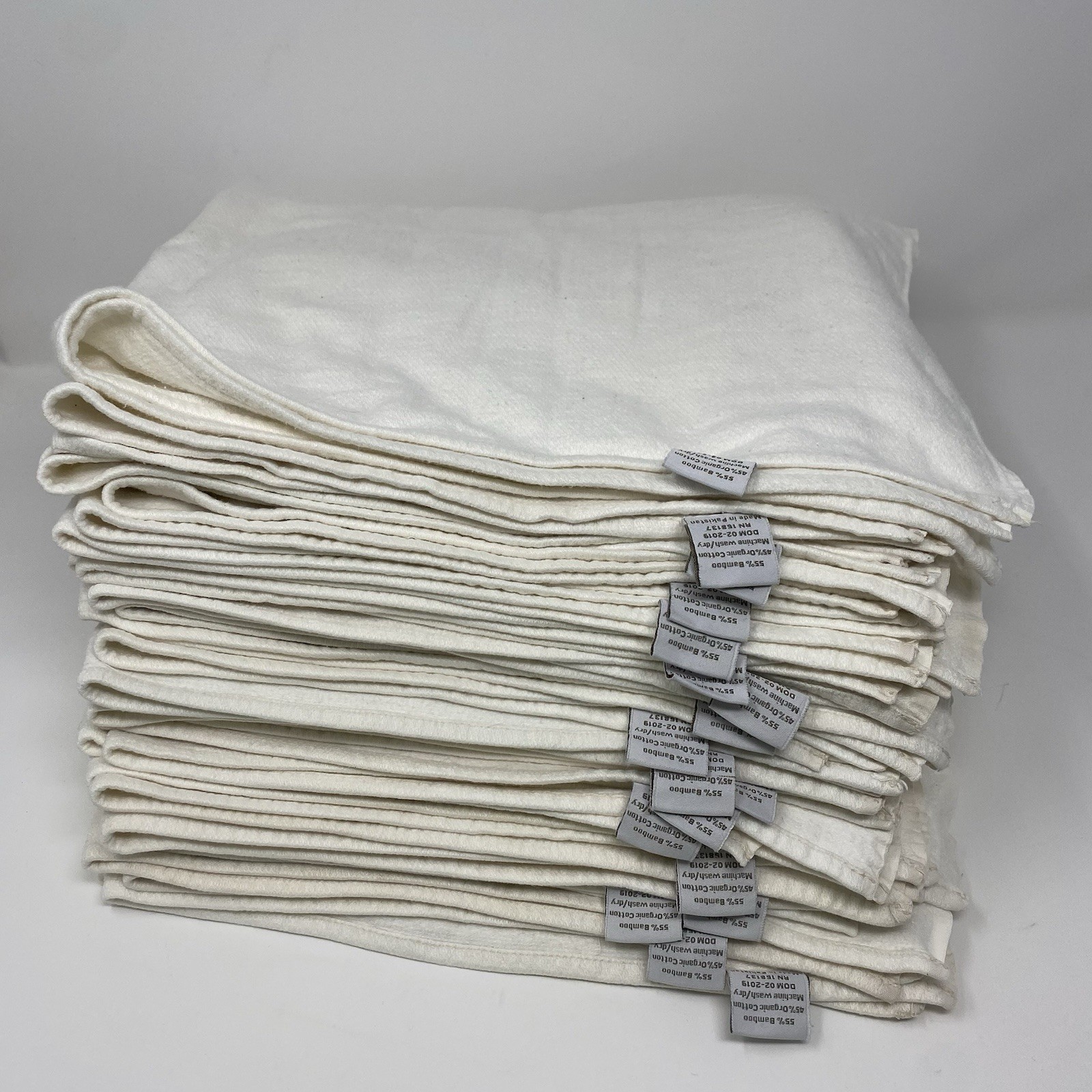 18 Petite Crown Birdseye Bamboo Cotton Flat Cloth Diapers