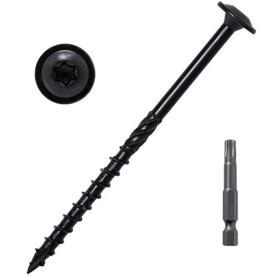 50 PCS 4 Inch Lag Screws Structural Wood #14 x 4 Heavy Duty Rust Resistant Black