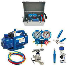 VACUUM PUMP, MANIFOLD GAUGE, RATCHED FLARING ,PIPE CUTTER ,PIPE EXPANDER WK-7P