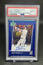 2021 Donruss Optic Brice Turang Rated Prospect Signatures Blue Mojo Auto # /65