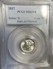 1937 Mercury Dime, PCGS MS65FB, Beautiful Gem!