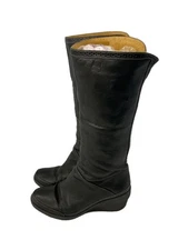 Clarks Long Boots Uk5 Blk Leather 0711 13285S InM55