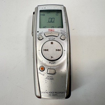 Olympus Digital Voice Recorder VN-480PC Silver TESTED WORKS