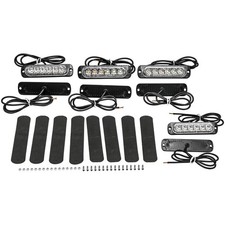 8pcs Led Light Strobe Lights Amber White For Offroad Truck Atv Front Rear New 8pcs Led Light Strobe Lights Amber White For Offroad Truck Atv Front Rear New