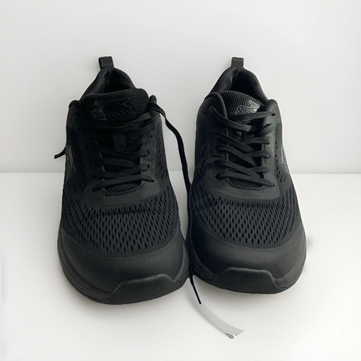 Slazenger Mens Warrior Trainers Slip On Leather Sports Shoes White Grey