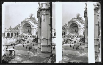 France Paris Paris Exposition Water Palace fountain Champs de Mars Old Photo