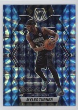 2022-23 Panini Mosaic Reactive Blue Mosaic Prizm Myles Turner #36 0b3