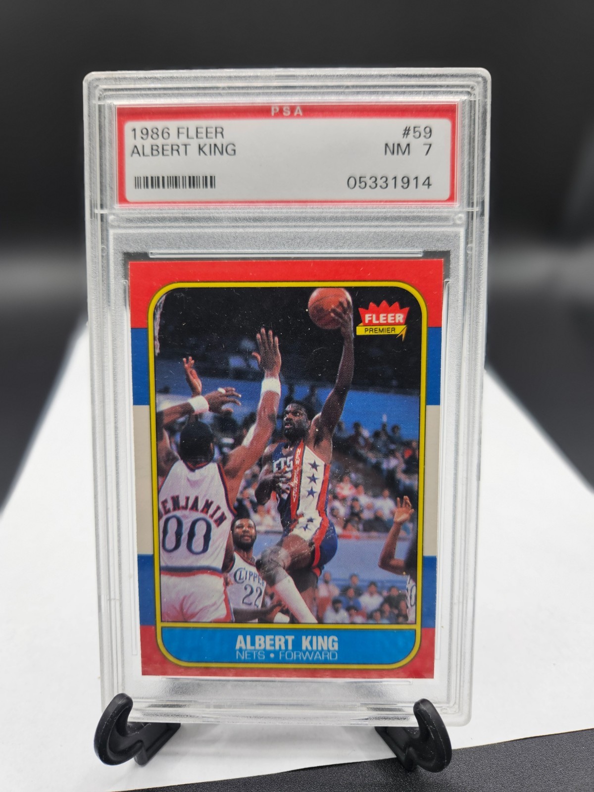 1986-87 Fleer - #59 Albert King PSA 7 New Jersey Nets