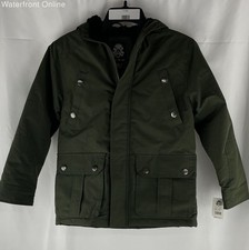 English Laundry Children's Olive Rain Jacket W/Hoodie Size S/C 8 NWT