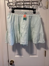 CAT JACK Girls Boho Tiered Ruffled Layered Lined Pull On Skirt Ties Size L