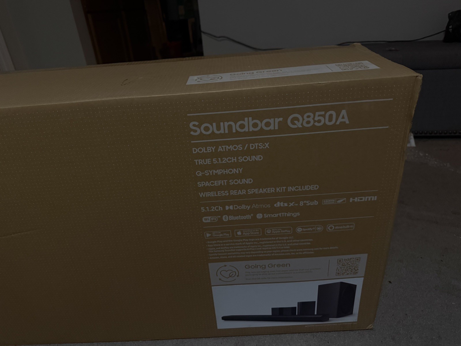 Samsung - HW-Q850A 5.1.2ch Sound bar with Dolby Atmos - Bluetooth - WiFi - Alexa