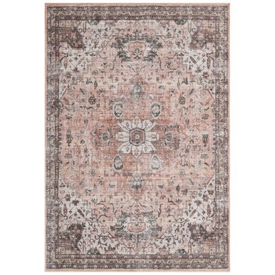 EVERWASH  Callaghan Esther Bohemian Machine Washable Area Rug, Coral, 3'11''x5'6''