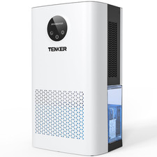 Tenker Dehumidifier 2.2L Quiet Auto Shut Off 7-Colour LED Light – White