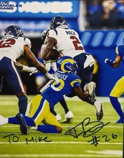 Terrell BURGESS  Signed 8x10 Photo! LOS ANGELES RAMS! “To Mike”! W/COA
