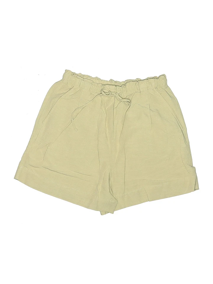 Shorts femininos cáqui amarelo H&M XS