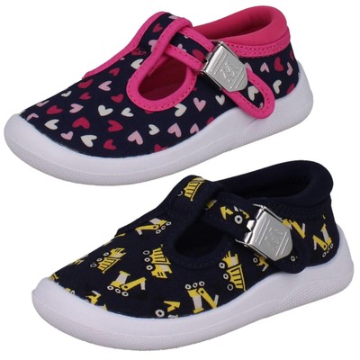 Kinder Startrite First Walking leichte waschbare Canvas Schuhe Wriggles T-Bar