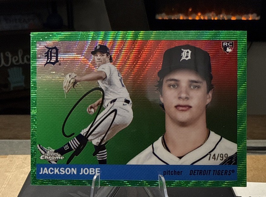 2025 Topps Chrome Platinum Anniversary - Jackson Jobe #231 Green Wave /99 (RC)