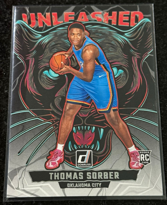 2025-26 Donruss Thomas Sorber OKC Rookie Lot (2) Zero Gravity Unleashed Inserts