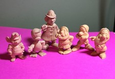 Marx DISNEY 6 Figures Playhouse/Playset Dwarfs, Donalds Nephew, Dumbo's mouse