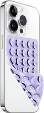5 PCS Purple Silicone Suction Cup Phone Case Mount Double Sided
