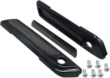 Black Saddlebag Outer Lid Hinge Latch Covers, Replacement for Harley Touring Str