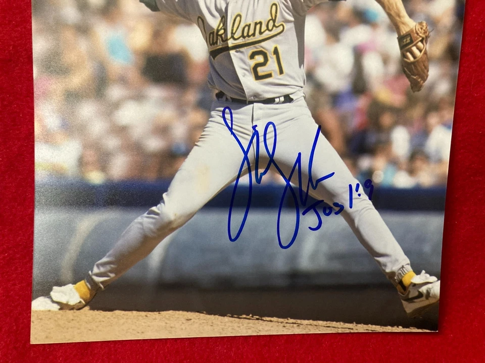 MIKE MOORE Oakland A's Athletics SIGNED Autographed 8x10 Photo 1989 WSC All Star - Image 3 of 4