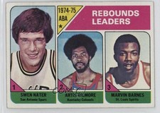 1975 Topps League Leaders Swen Nater Artis Gilmore Marvin Barnes #225 HOF 0b7o