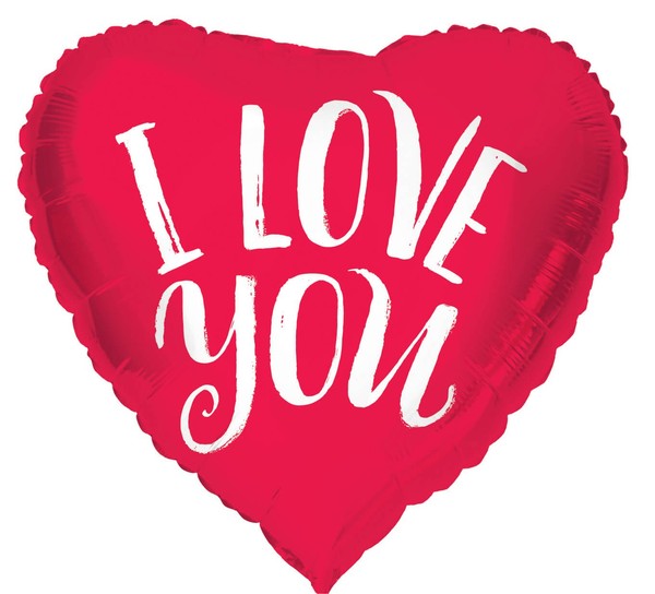 Herz Folienballon I Love You Rot 45Cm Ballon Liebe Hochzeit Antrag Valentinstag-image