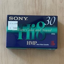 Videocassetta Sony Hi8 HMP30 P6-30HMP 8mm supporto vuoto sigillata mai usata mai aperta