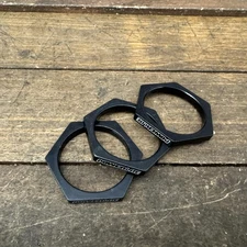 Vintage Powerlite BMX Headset Spacers 1 1/8 Black Hex Alloy Set Of 3 90s Fork