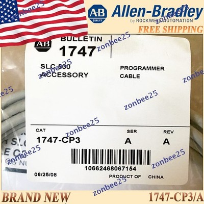 Factory Sealed AB 1747-CP3/A SLC 5/03 Programmer RS-232 Cable 1747CP3 Free Ship