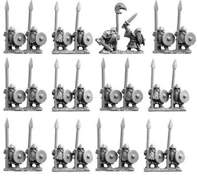 Copplestone Castings: 10mm Fantasy: Dwarfs with Spears