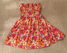 Shein Multicolor Floral Strapless Short Flare Dress with Open Strappy Back Jr  M