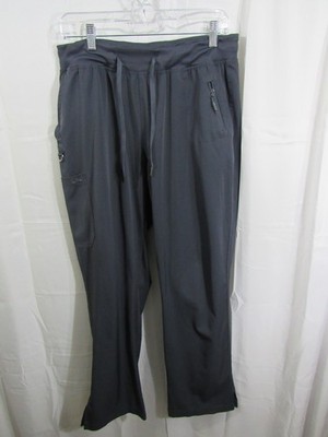 Ava Therese Scrub Pants Size L Gray Elastic Drawstring Pockets