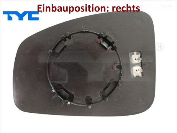Tyc 328-0143-1 Spiegelglas FüR AußEnspiegel Rechts FüR Renault-image