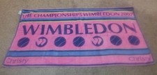 Wimbledon tennis Towel Ladies 2007 Championship in bag Sports Memorabilia New