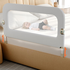 Omzer 47" Foldable Adjustable Toddler Bed Guard Rail for Baby - All Bed Sizes