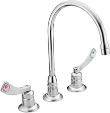 Moen 8225 Commercial M-Dura Widespread Kitchen Faucet 1.5 Gpm, Chrome
