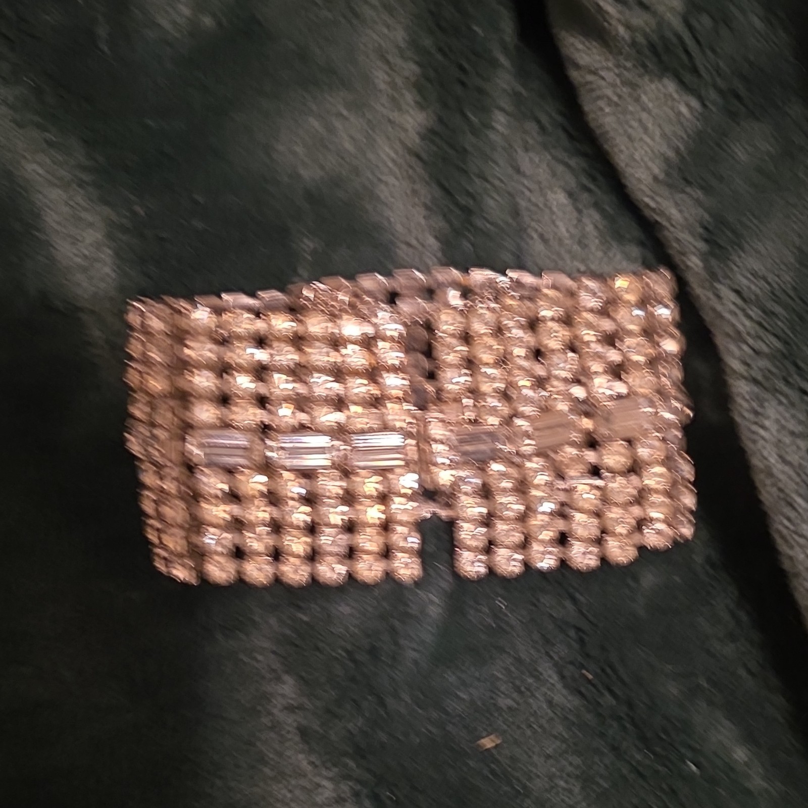 Silver Tone Metal Rectangular Cuff Bracelet Fashi… - image 2