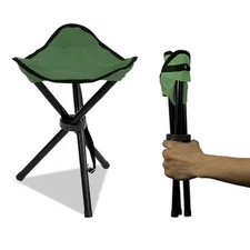 Portable Folding Stool Tripod Chair Fishing Camping Travel Stable Tri-Leg Chair