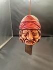 Vintage Native American Shrunken Head Ceramic Wind Bell Figure — photo 2