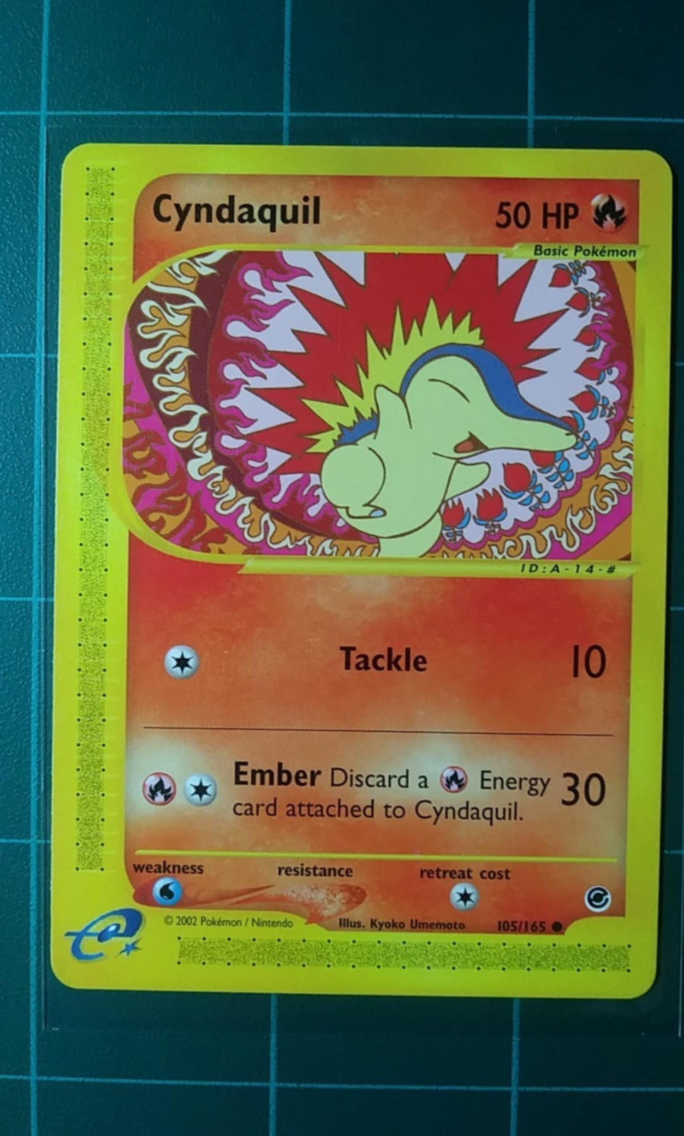 Pokemon Card Expedition Base Set 105 Cyndaquil Common E-Reader E-Series 2002 NM